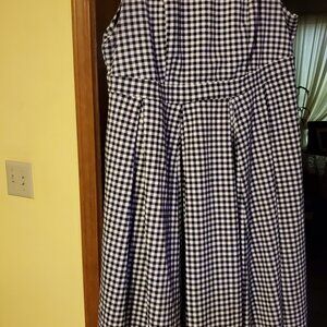 Torrid Black and White Checkered Dress with Pockets - Size 18